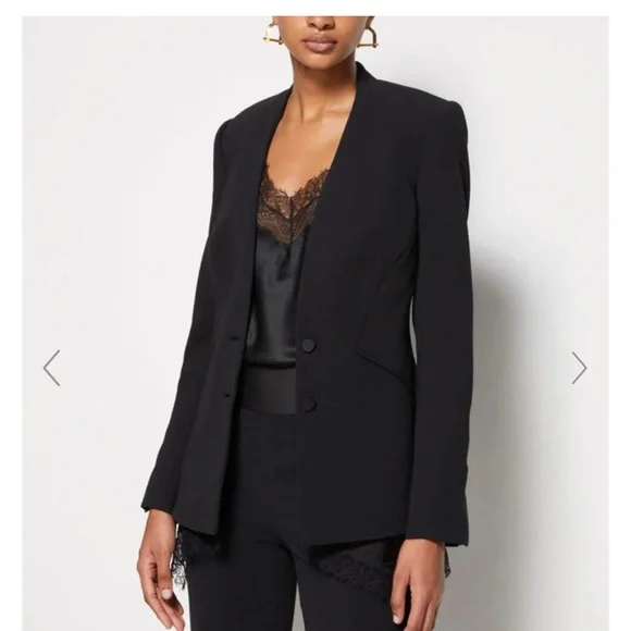 Jonathan Simkhai detachable lace black jacket size 6
